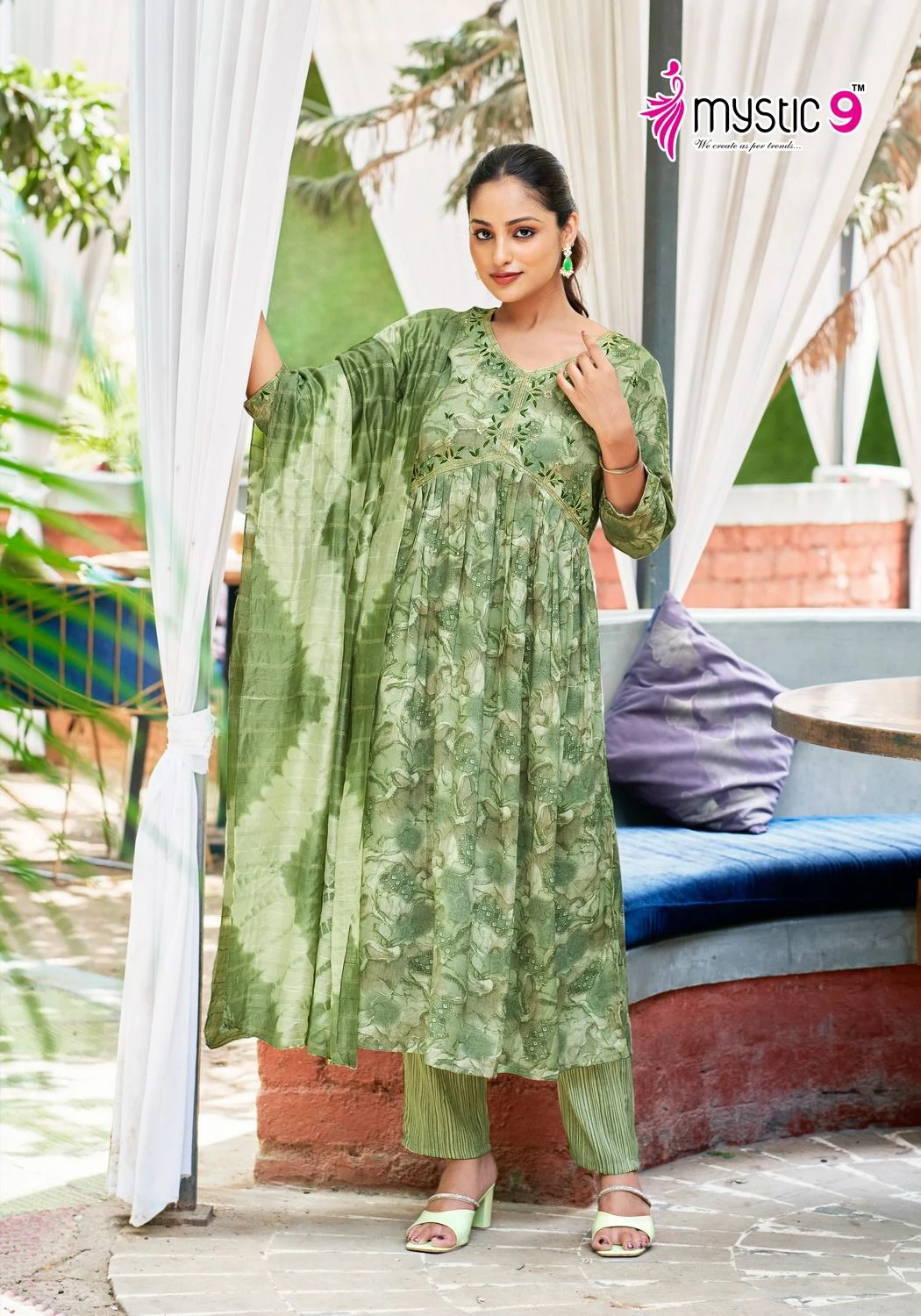 Mystic 9 Heena Vol 4 Premium Quality Rayon Capsule Foil Print Wholesale Readymade Salwar Suit Catalog — Wholesale Salwar Suits, MPA wholesale from Surat — view 7